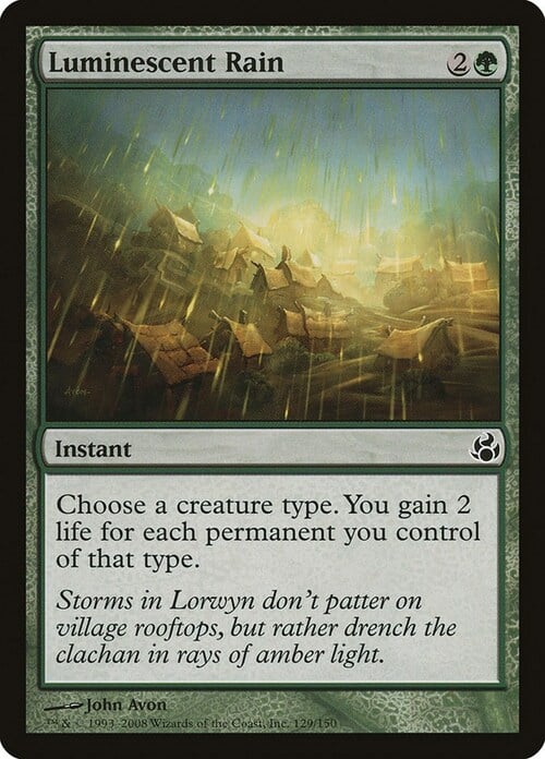Luminescent Rain Card Front