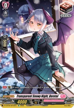 Transparent Snowy Night, Beretoi Card Front