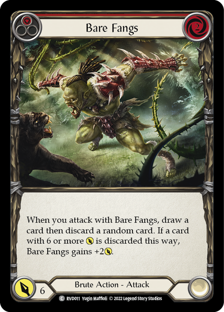 Bare Fangs (Red) Card Front