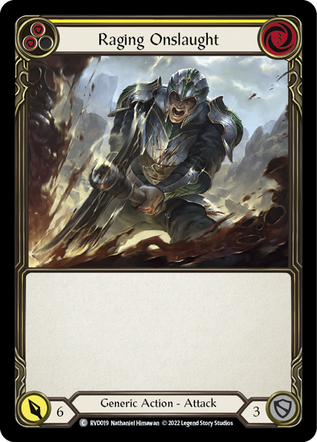 Raging Onslaught (Yellow) Card Front