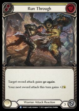 Run Through - Yellow Card Front