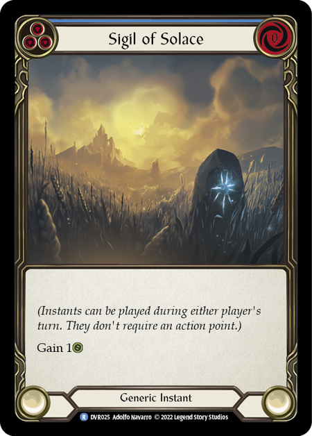Sigil of Solace - Blue Card Front