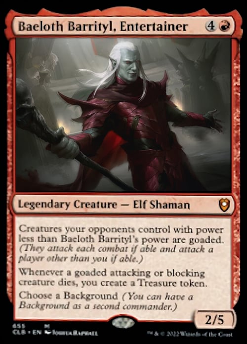 Baeloth Barrityl, Intrattenitore Card Front