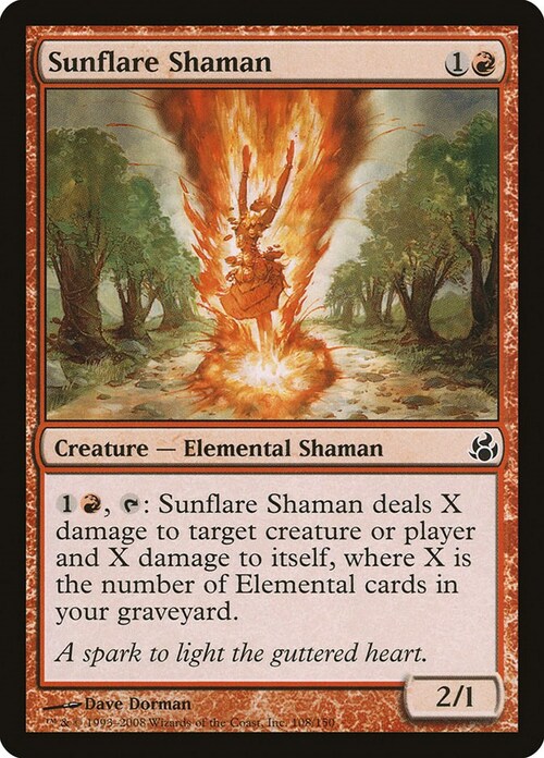 Sunflare Shaman Card Front