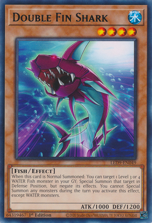 Double Fin Shark Card Front