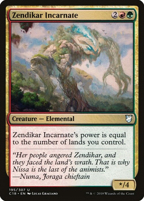 Incarnazione di Zendikar Card Front