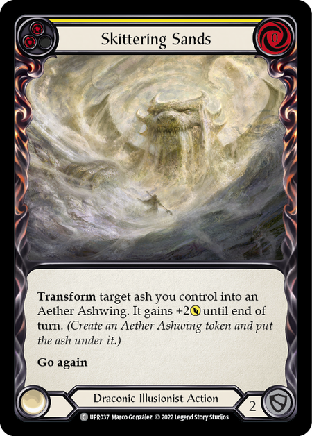 Skittering Sands - Yellow Card Front