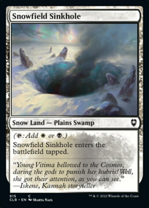 Snowfield Sinkhole Card Front
