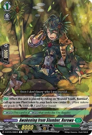 Awakening from Slumber, Rorowa [D Format] Card Front