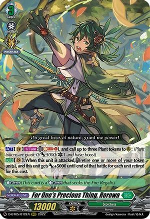 For One's Precious Thing, Rorowa Card Front