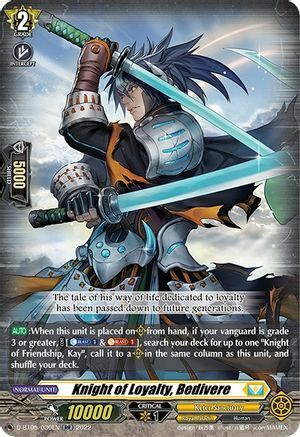 Knight of Loyalty, Bedivere Card Front