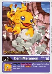 DemiMeramon · Pre-Release Stamped BT8-006