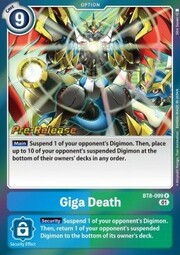 Giga Death · Pre-Release Stamped BT8-099