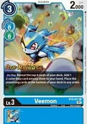 Veemon · Pre-Release Stamped BT8-021