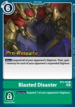 Blasted Disaster Card Front