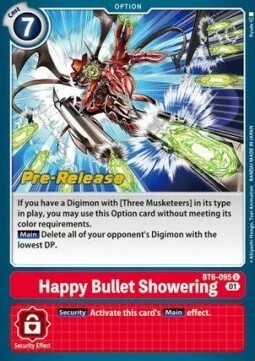 Happy Bullet Showering Card Front
