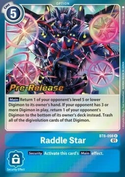 Raddle Star Card Front