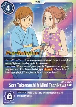 Sora Takenouchi & Mimi Tachikawa Card Front