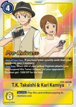 T.K. Takaishi & Kari Kamiya Card Front