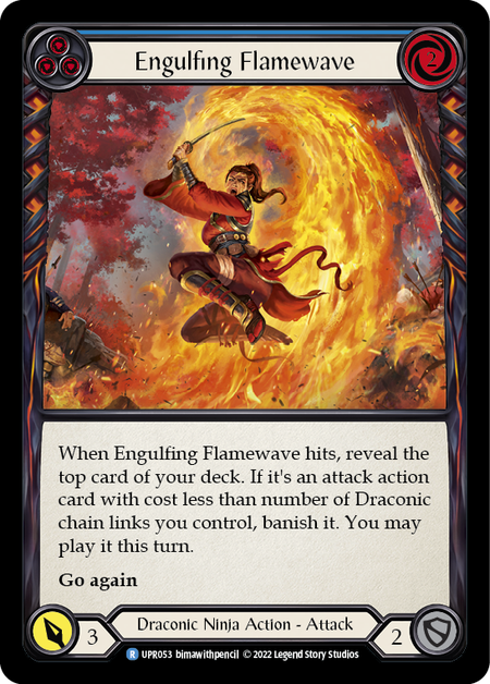 Engulfing Flamewave - Blue Card Front
