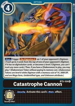 Catastrophe Cannon Card Front