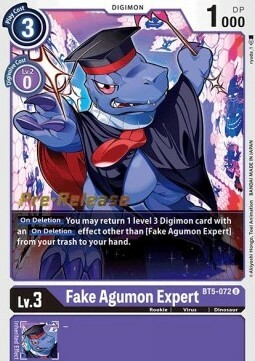Fake Agumon Expert Card Front