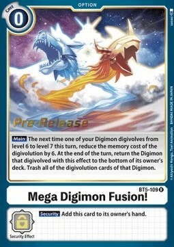 Mega Digimon Fusion! Card Front