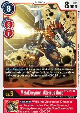 MetalGreymon: Alterous Mode Card Front