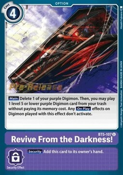 Revive From the Darkness! Card Front