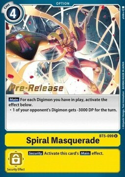 Spiral Masquerade Card Front