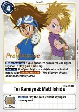 Tai Kamiya & Matt Ishida Card Front