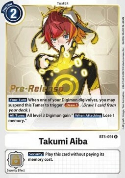 Takumi Aiba Card Front