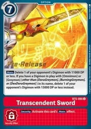 Transcendent Sword · Pre-Release Stamped BT5-095