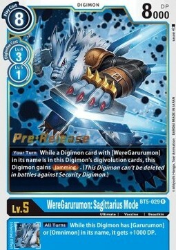 WereGarurumon: Sagittarius Mode Card Front