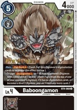 Baboongamon Card Front