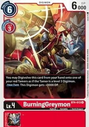 BurningGreymon · Pre-Release Stamped BT4-013