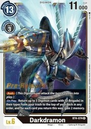 Darkdramon · Pre-Release Stamped BT4-043