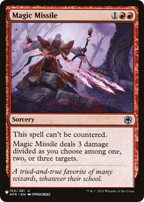 Magic Missile Card Front