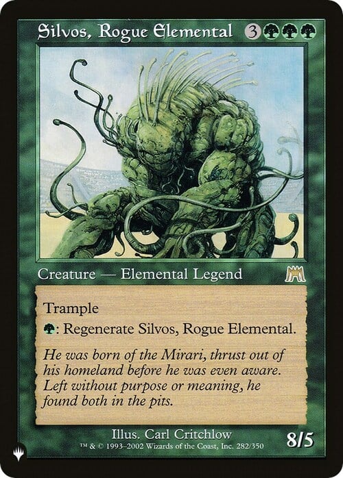 Silvos, Elementale Esiliato Card Front