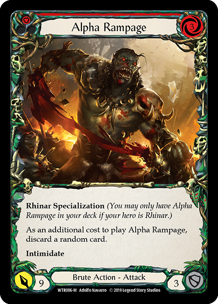 Alpha Rampage Card Front