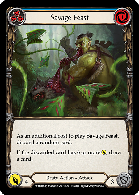 Savage Feast - Blue Card Front