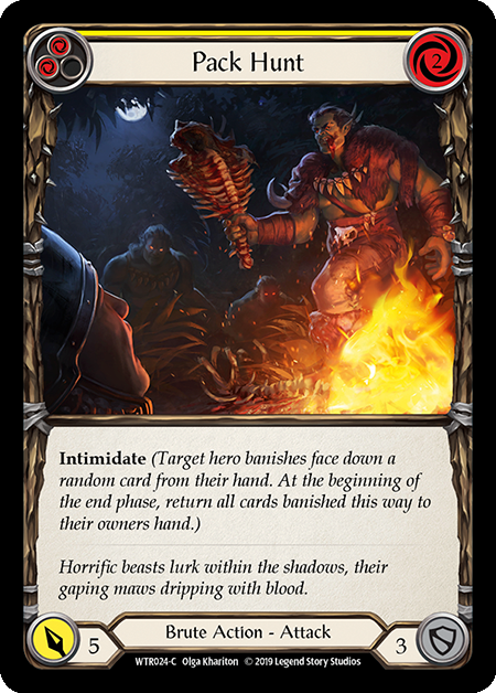 Pack Hunt - Yellow Card Front