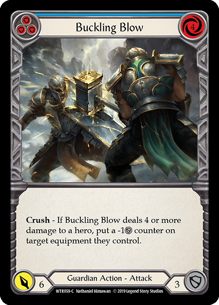Buckling Blow (Blue) Card Front