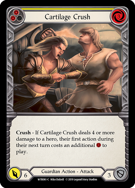 Cartilage Crush (Yellow) Card Front