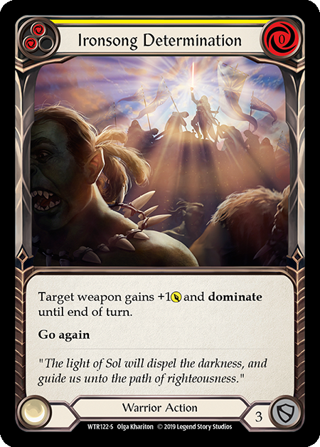 Ironsong Determination Card Front