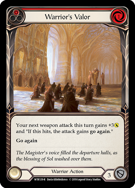 Warrior's Valor - Red Card Front