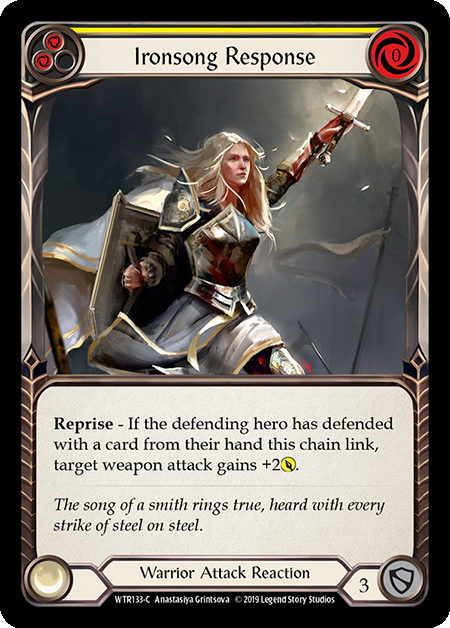Ironsong Response - Yellow Card Front