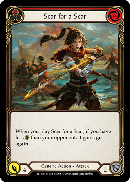 Scar for a Scar - Red Card Front