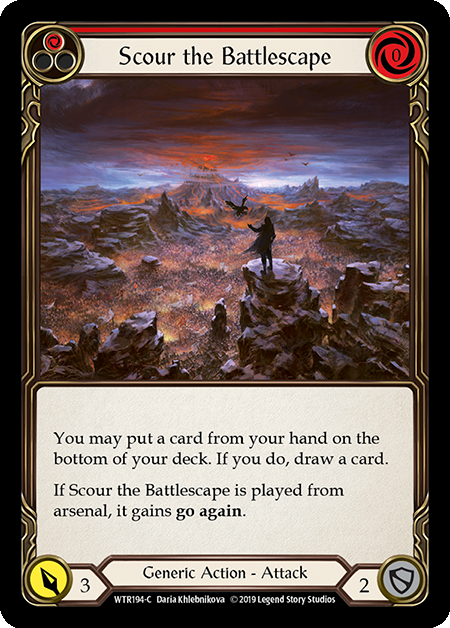 Scour the Battlescape - Red Card Front