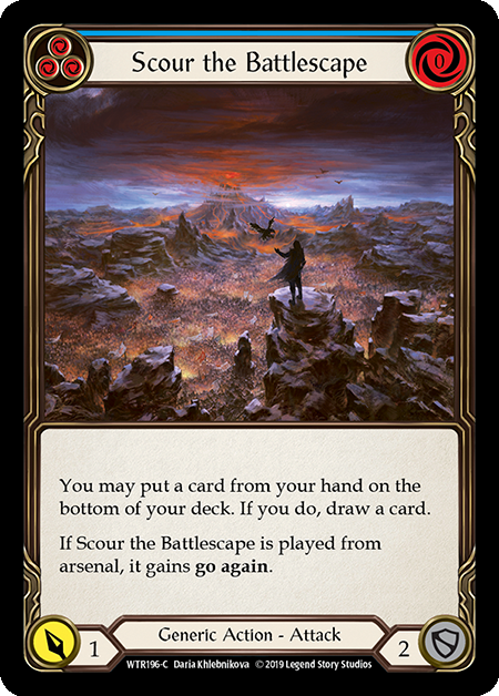 Scour the Battlescape - Blue Card Front